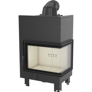 wkład kominkowy MBZ prawy BS (szyby łączone bez szprosa) z termotec + dolot, moc 13kW, wylot fi 200