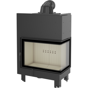 wkład kominkowy MBA prawy BS (szyby łączone bez szprosa) z termotec + dolot, moc 17kW, wylot fi 200
