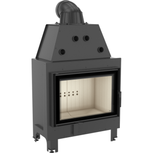 wkład kominkowy powietrzny stalowy MBO 15 z termotec + dolot, moc 15kW, wylot fi 200