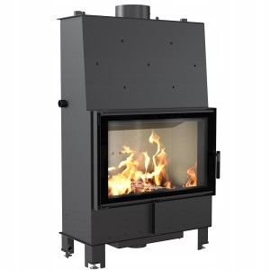 wkład kominkowy z płaszczem wodnym LUCY 16 z wężownicą i termotec + dolot, moc 16kW, wylot fi 200