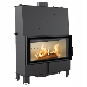 wkład kominkowy z płaszczem wodnym LUCY 20 z wężownicą i termotec + dolot, moc 20kW, wylot fi 200