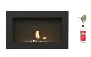 Biokominek wiszący naścienny DELTA Flat 65 cm czarny
