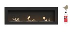 Biokominek wiszący naścienny DELTA 3 Flat 120 cm czarny
