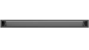 kratka kominkowa luft 45S SF (płytka) 90x1000 mm (front bez łączeń) - kolor grafitowy