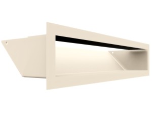 kratka kominkowa luft 45S 90x400 mm (front bez łączeń) - kolor kremowy