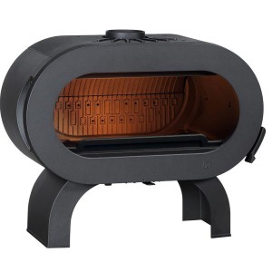 Piec wolnostojący FIFTY  ARCHE antracyt, wylot spalin fi 150, moc 10kw 