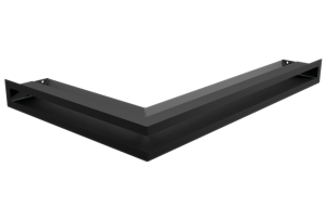 kratka kominkowa luft 45S SF (płytki) narożny prawy 400x600x60 (front bez łączeń) - kolor czarny 