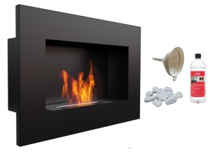 biokominek DELTA czarny 400x600 z certyfikatem TÜV