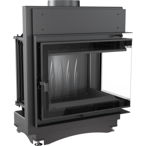 Wkład kominkowy powietrzny żeliwny z szybrem Maja 8 prawy BS DECO (szyby łączone bez szprosa) z wylotem spalin fi 150 + dolot, moc 3-10kw