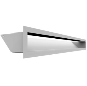 kratka kominkowa luft 45S 90x800 mm (front bez łączeń) - kolor biały