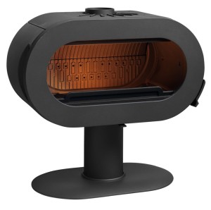 Piec wolnostojący FIFTY antracyt, wylot spalin fi 150, moc 10kw 