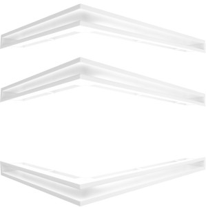 Zestaw 3 szt. kratek kominkowych typu luft narożny 766x547x60 - kolor biały - 2 szt. GÓRA I 1 szt. DÓŁ