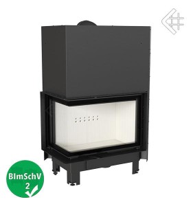 Wkład kominkowy powietrzny stalowy MBA 17 lewy BS gilotyna (szyby łączone bez szprosa) z acumotte + dolot, moc 8-21Kw