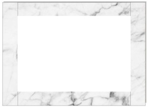Ramka marmurowa biała do wkładu Zibi 