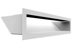 kratka kominkowa luft 45S 90x400 mm (front bez łączeń) - kolor biały