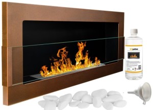 biokominek TUV 900x400 z szybą brąz